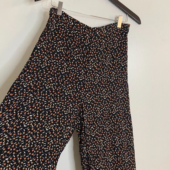 Free People Black Easy Peasy Cherry Crepe Wide Leg-sz 4 - Picture 5 of 8